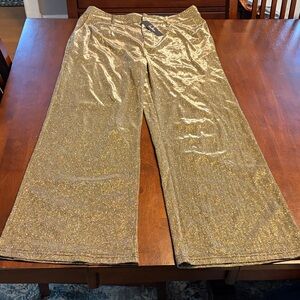 NWT! Lulu's Glittering Gold Women's Casual Pants